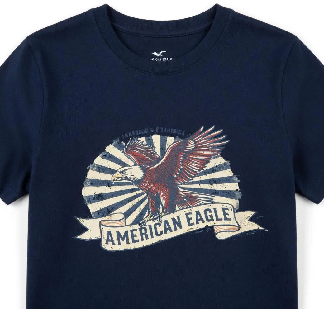 Vintage American Eagle T-Shirt Design, Patriotic USA Eagle Graphic Tee, Retro Distressed American Flag Shirt, 4th of July Unisex Apparel