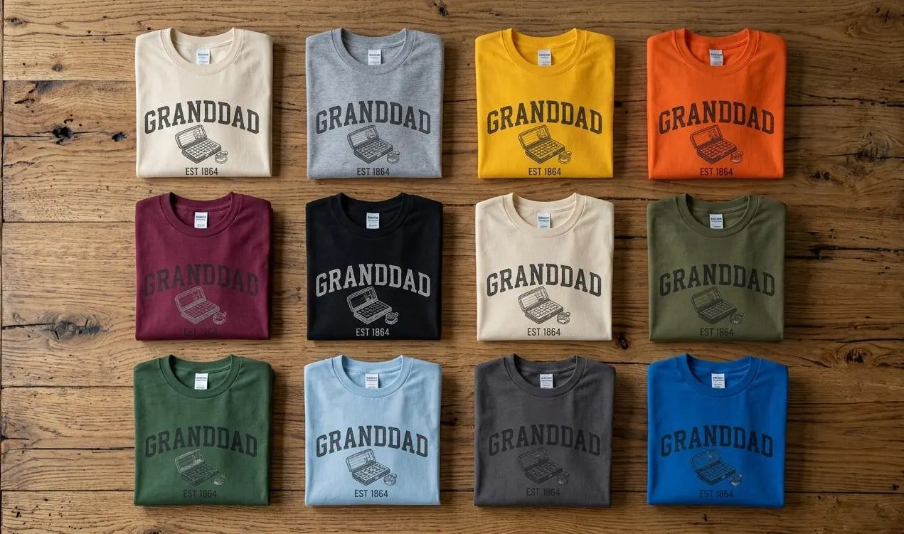 Granddad Fishing Tackle Box Shirt, Vintage Established Year Tee
