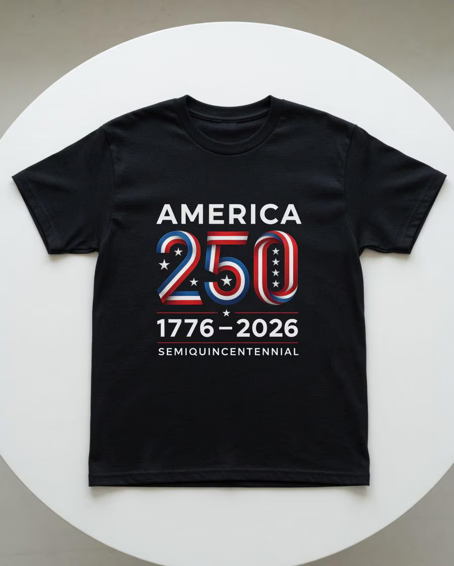 America 250th Semiquincentennial Shirt, Patriotic USA Flag Tee